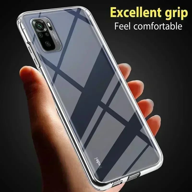 360 전신 보호 투명 소프트 실리콘 TPU 케이스 커버, 샤오미 레드미 노트 10 10S 전면 및 후면 커버, 레드미 노트 10 프로용