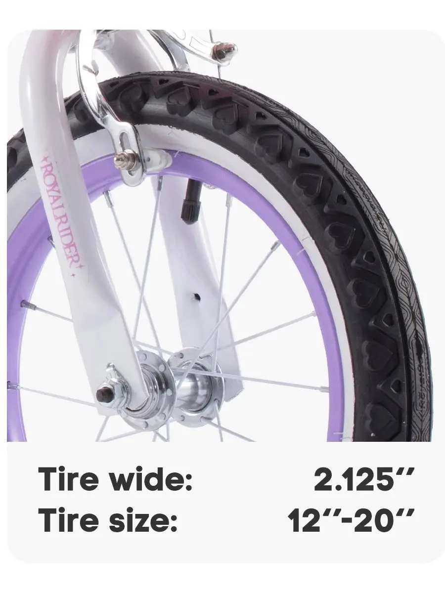 Pneumatico RoyalBaby Bike Black Out 2.125' (adatto per Jenny/Swan/Stargirl)