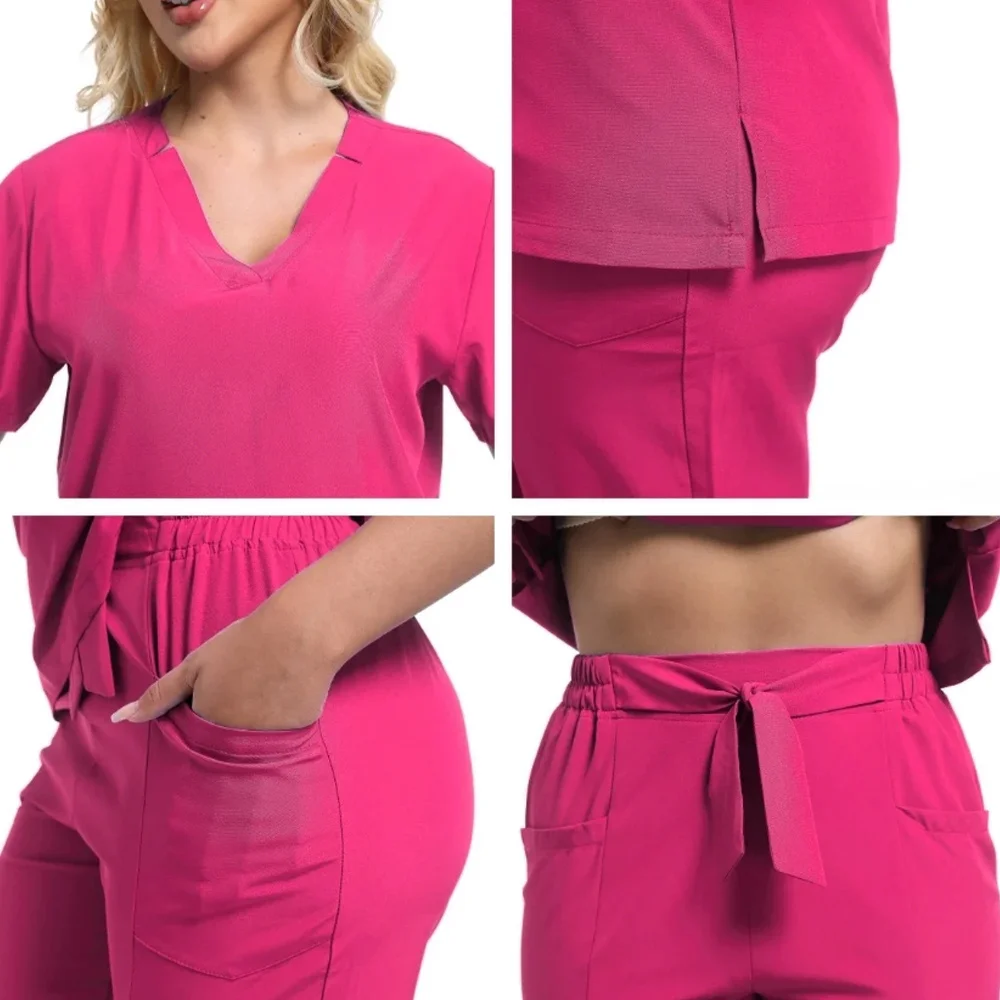 مجموعة فرك ممرضة التمريض الصحي، مجموعة قميص صحي لصالونات التجميل والسبا والممرضات