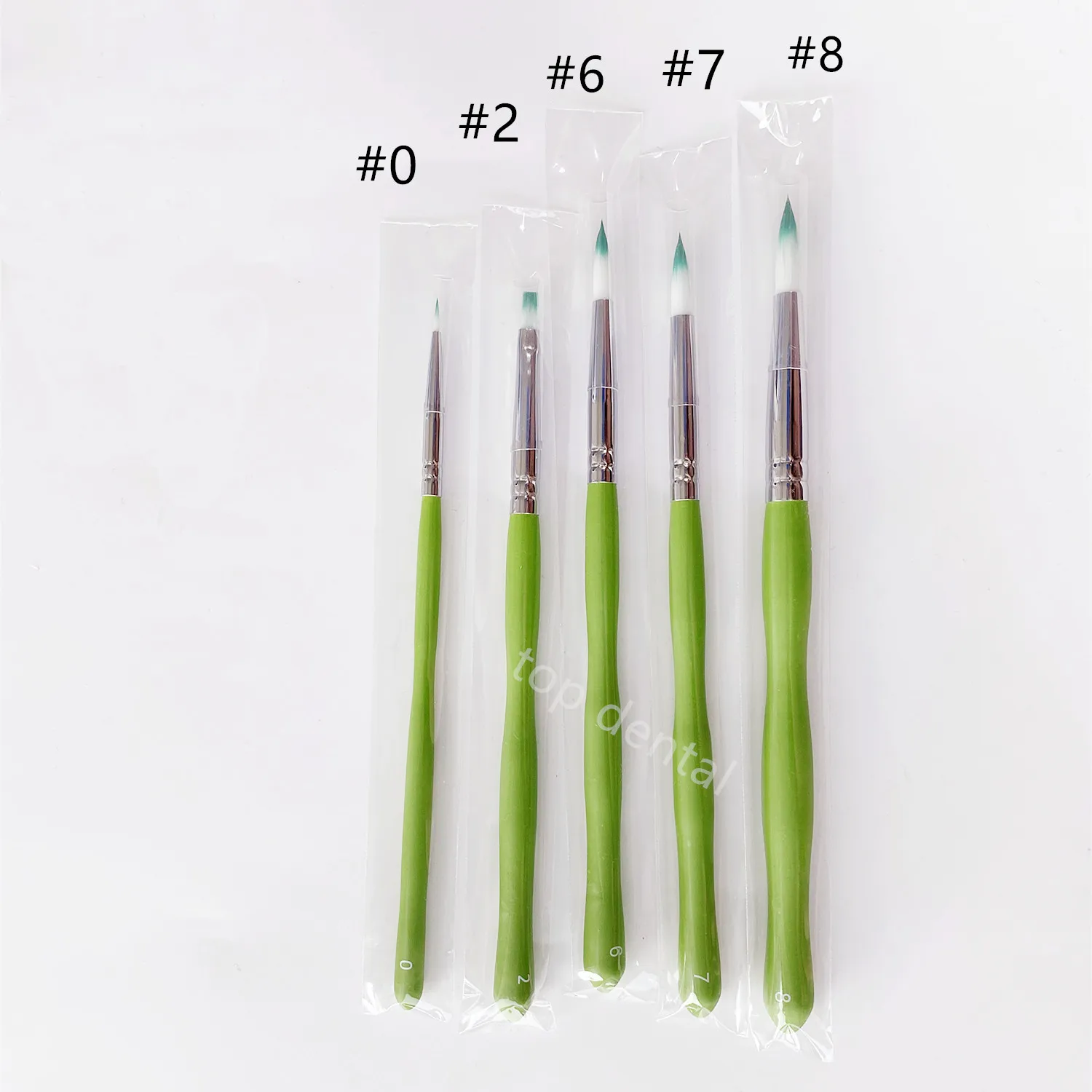 

Dental Brush Pen Metal Porcelain Powder Ceramic Brushes Nylon Hair Green Dental Lab Tool