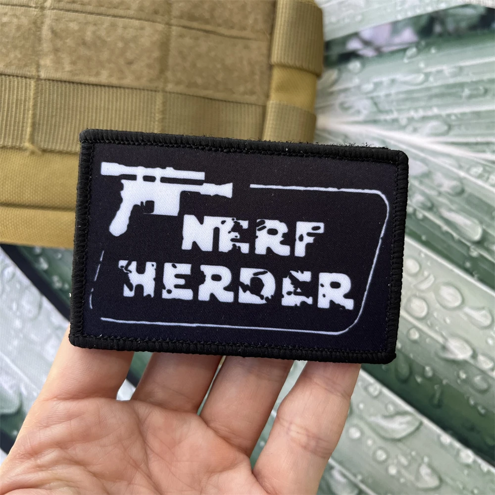 

Nerf Herder Morale Badge Patches Tactical Military ARMY Hook&Loop Backpack Printed Sticker