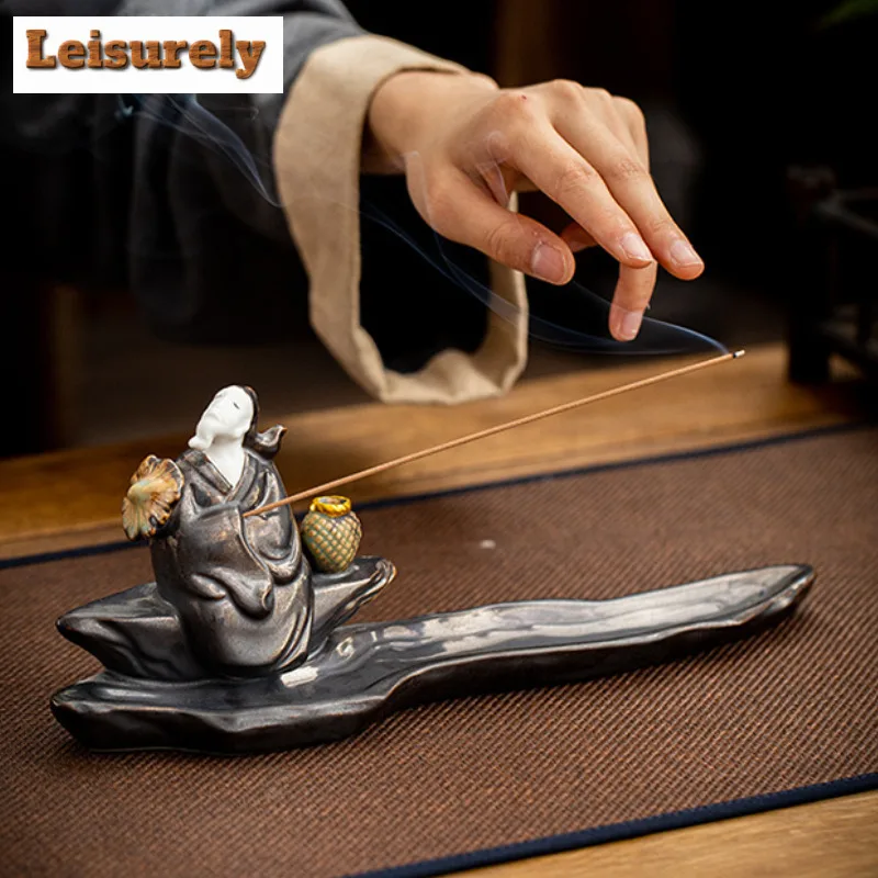 رجل الصيد حامل البخور بوتيك ضباب التدخين البواخر البخور الشعلات كوزكرات مبخرة Teaware اكسسوارات الديكور هدية