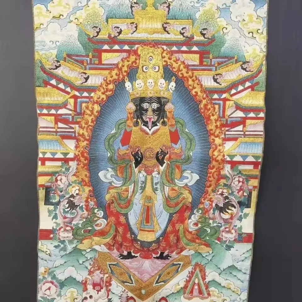 Tangka Embroidery Zaki Ramtu Decorative Hanging Painting