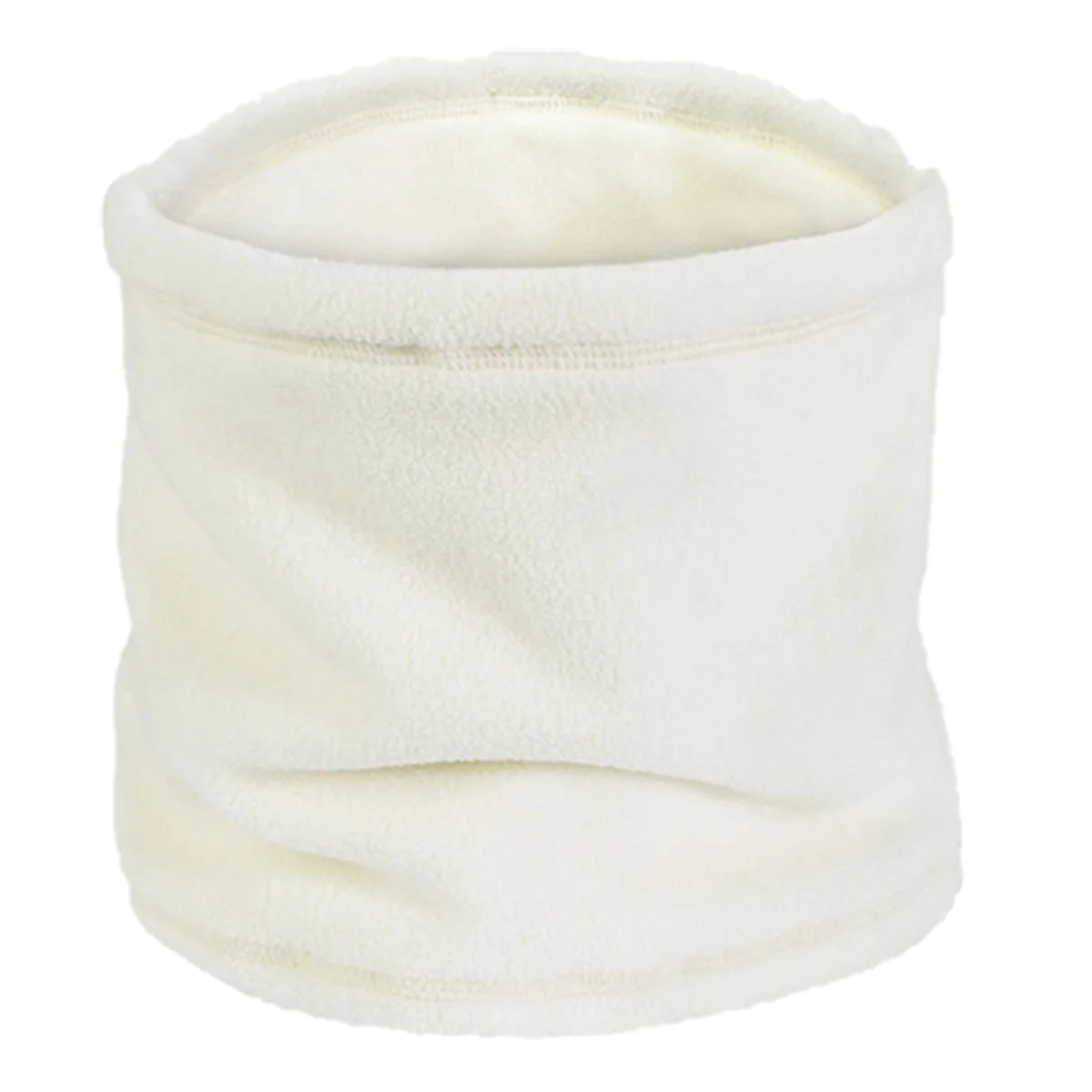 A56XQ Winter Ski Scarf Double-Layer Thickened Cycling Neck Warmer Outdoor Sports Face and Neck All-In-One Mask,White