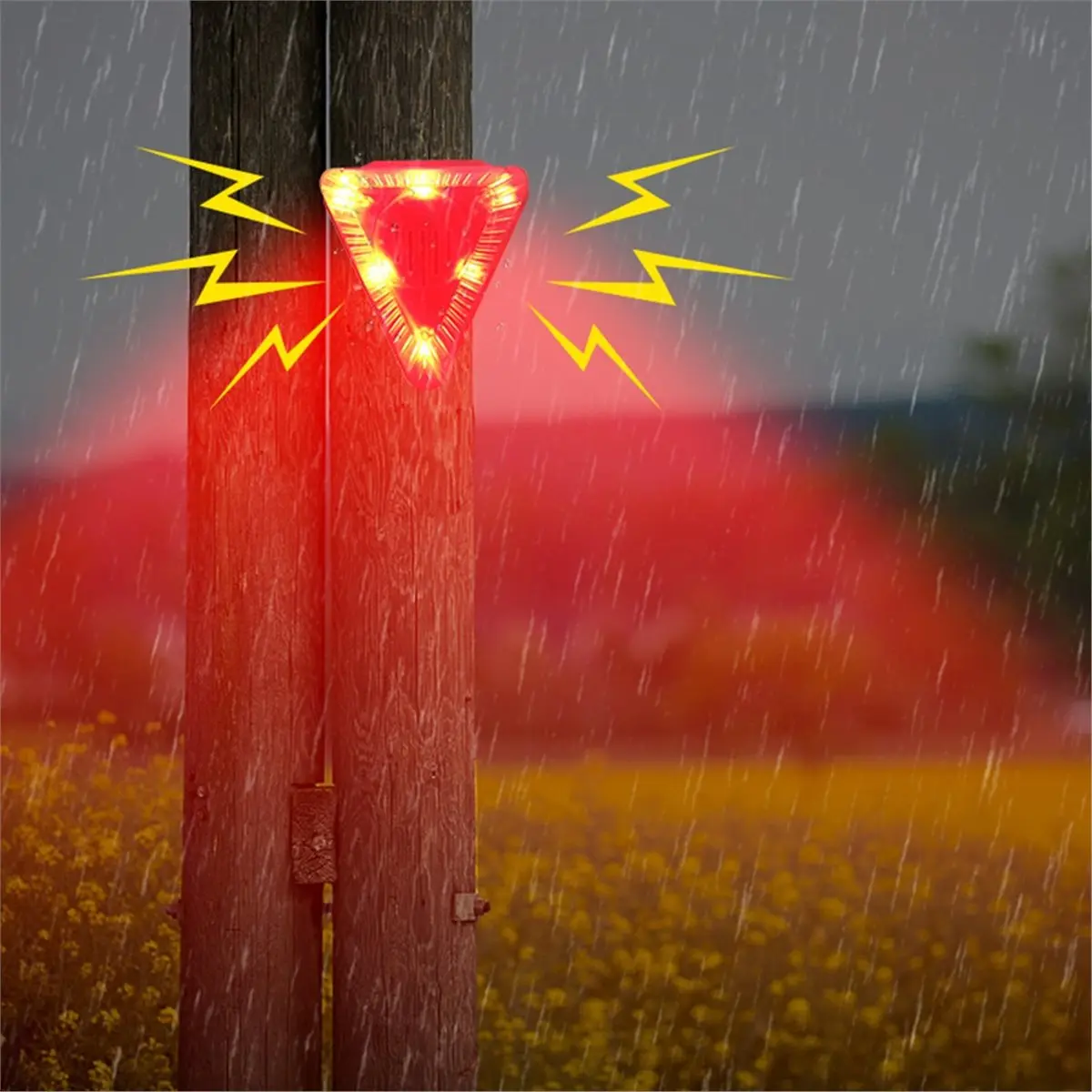 【COUNTDOWN DEAL】 Solar Alarm Lamp 129dB Siren Outdoor Waterproof Wild Wolf Detector