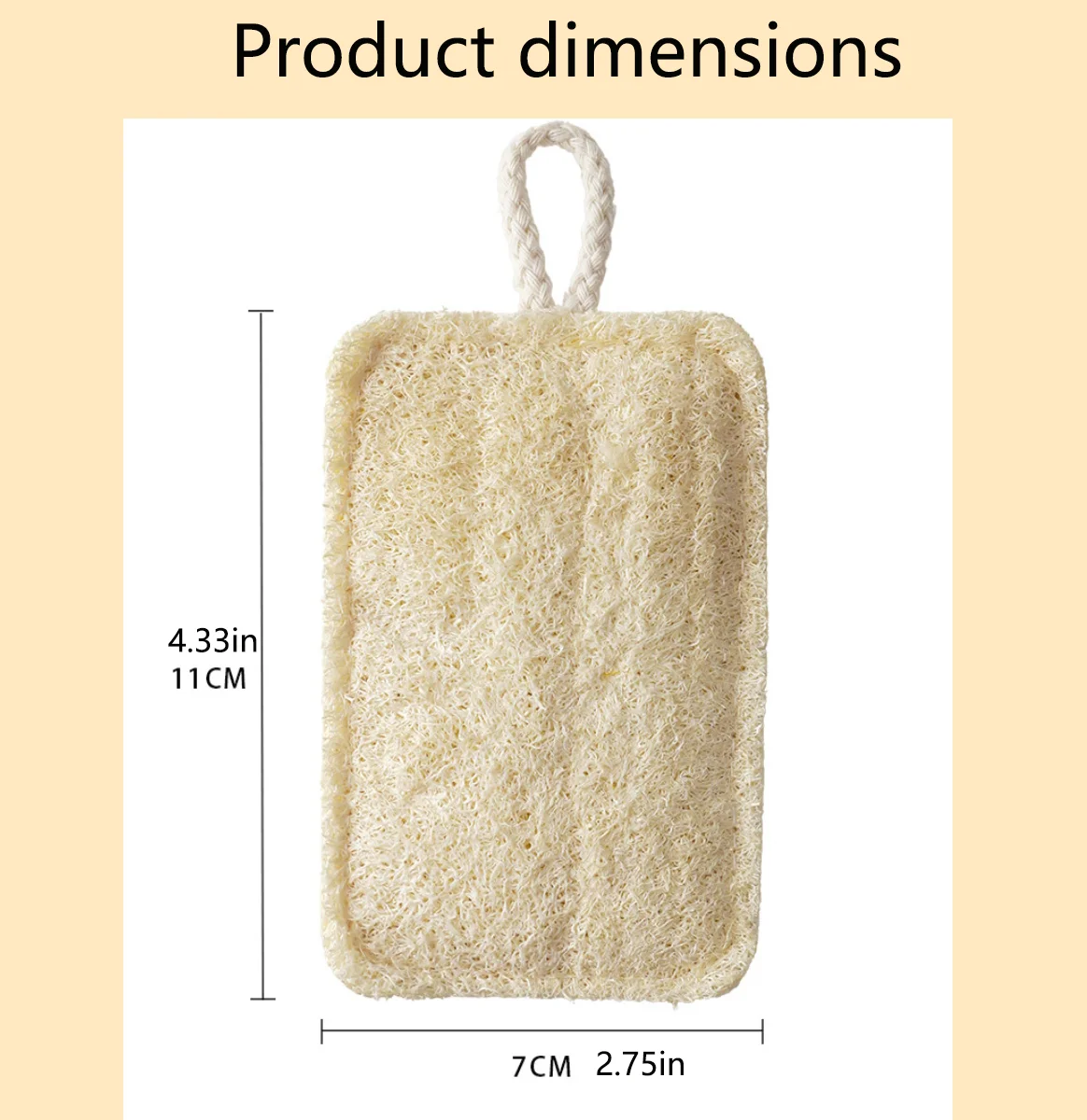 2Pcs Natural Loofa Natural Kitchen Sponges Scrubbers Loofah Sponge for Dishwashing Luffa Sponges