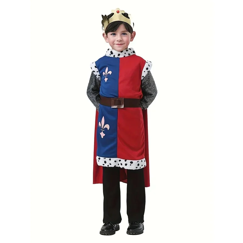 EE01 Boys The Medieval King Arthur Cosplay Kids Halloween Carnival Theme Party Fantasy Costume&0Ww