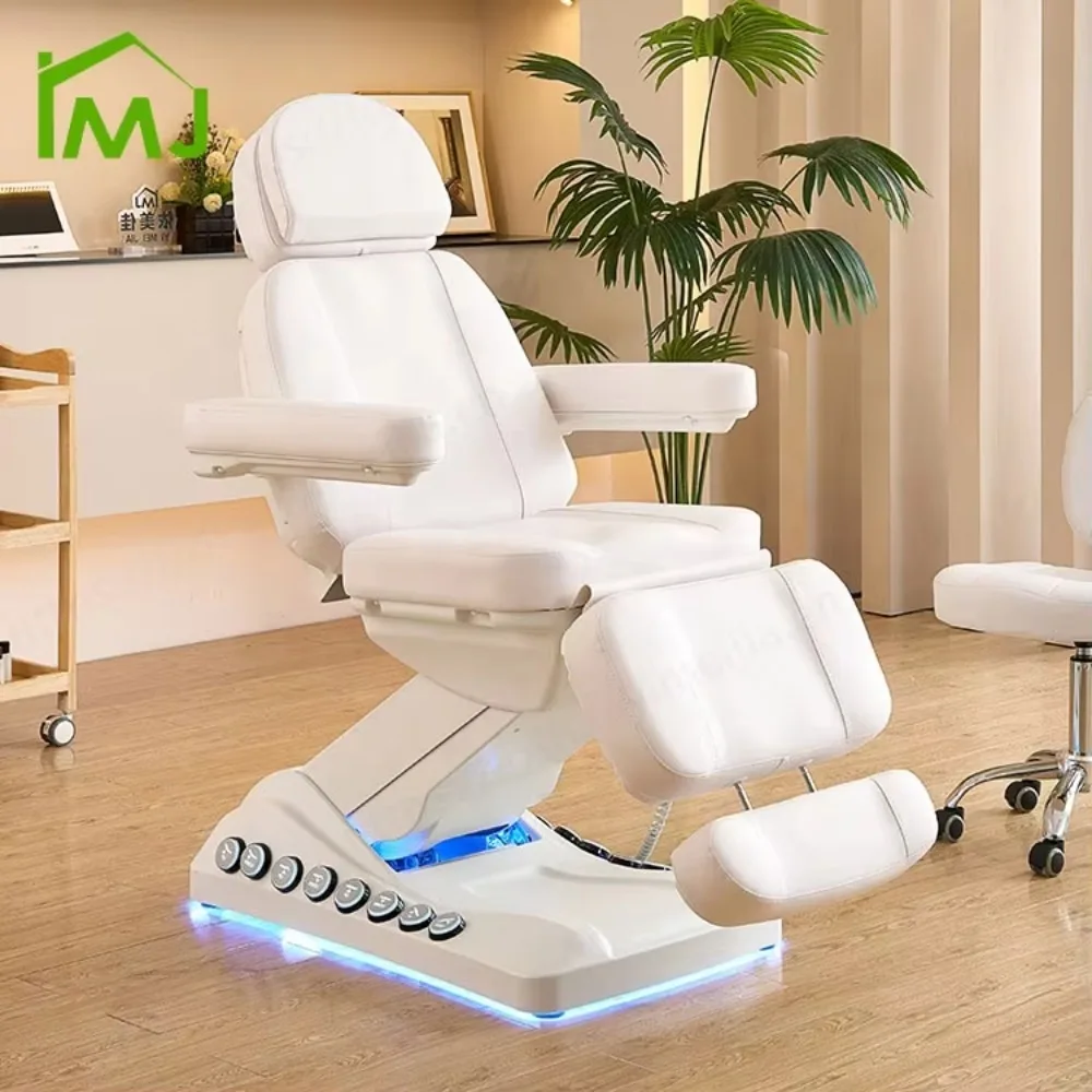 

Beauty Salon Electric Massage Table Curved Lash Recliner Electric Beauty Bed with Light