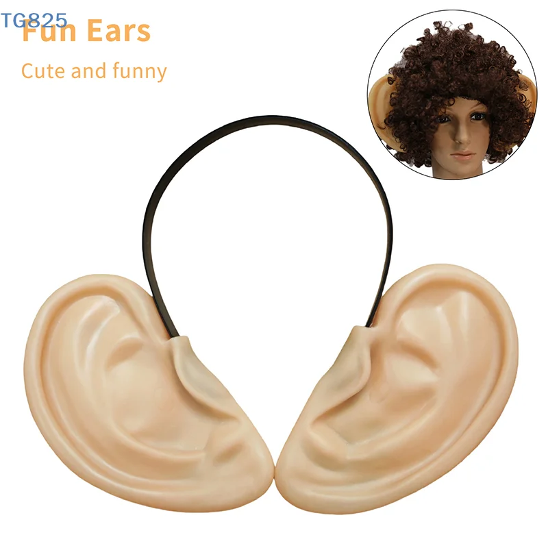 【AN】1Pcs Cute Vinyl Large-Ear Headband Christmas Simulated Ear Prop Headband Carnival Cosplay Costume Prop Headpiece