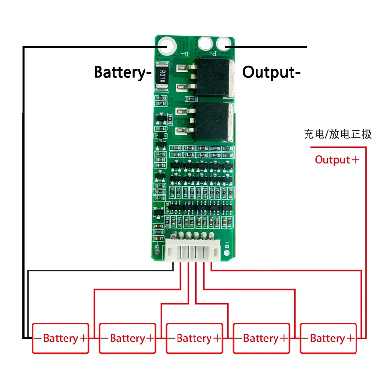 5S 15A Li-ion Lithium Battery BMS 18650 Charger Protection Board 18V 21V Cell Protection Circuit image 6