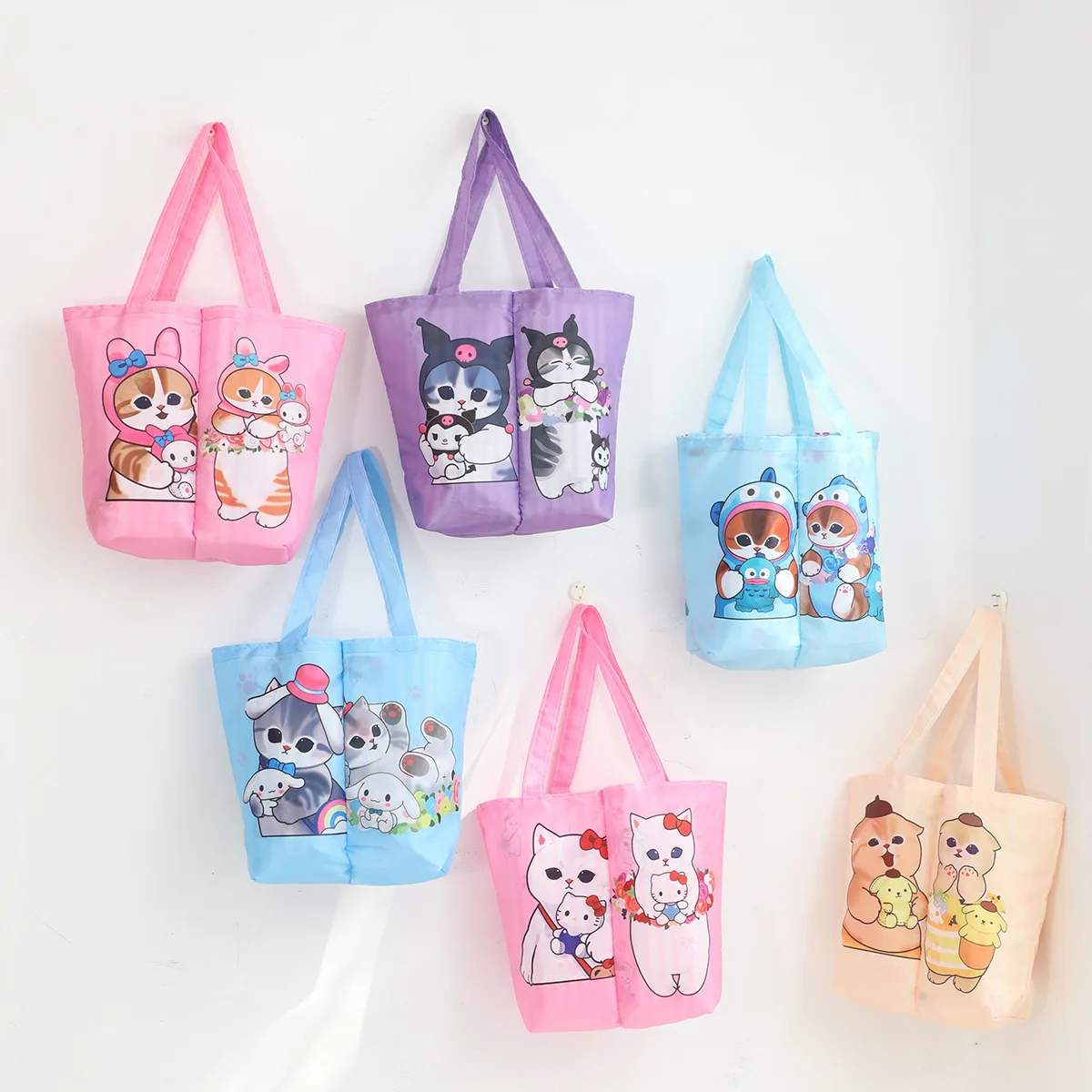 Double cup portable milk tea bag folding storage beverage bag kettle bag water cup bag