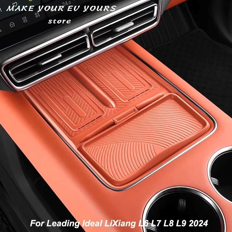 

New！For Leading Ideal LiXiang L6 L7 L8 L9 2024 Central Wireless Charging Silicone Pad Modification Accessories