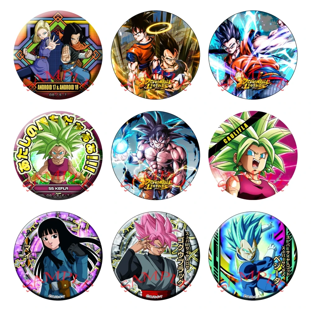 Anime-Dragon-Ball Son Goku Bulma Bejīta Yonsei Son Gohan Cosplay Cartoon Badge Brooch Pins Accessories Gift