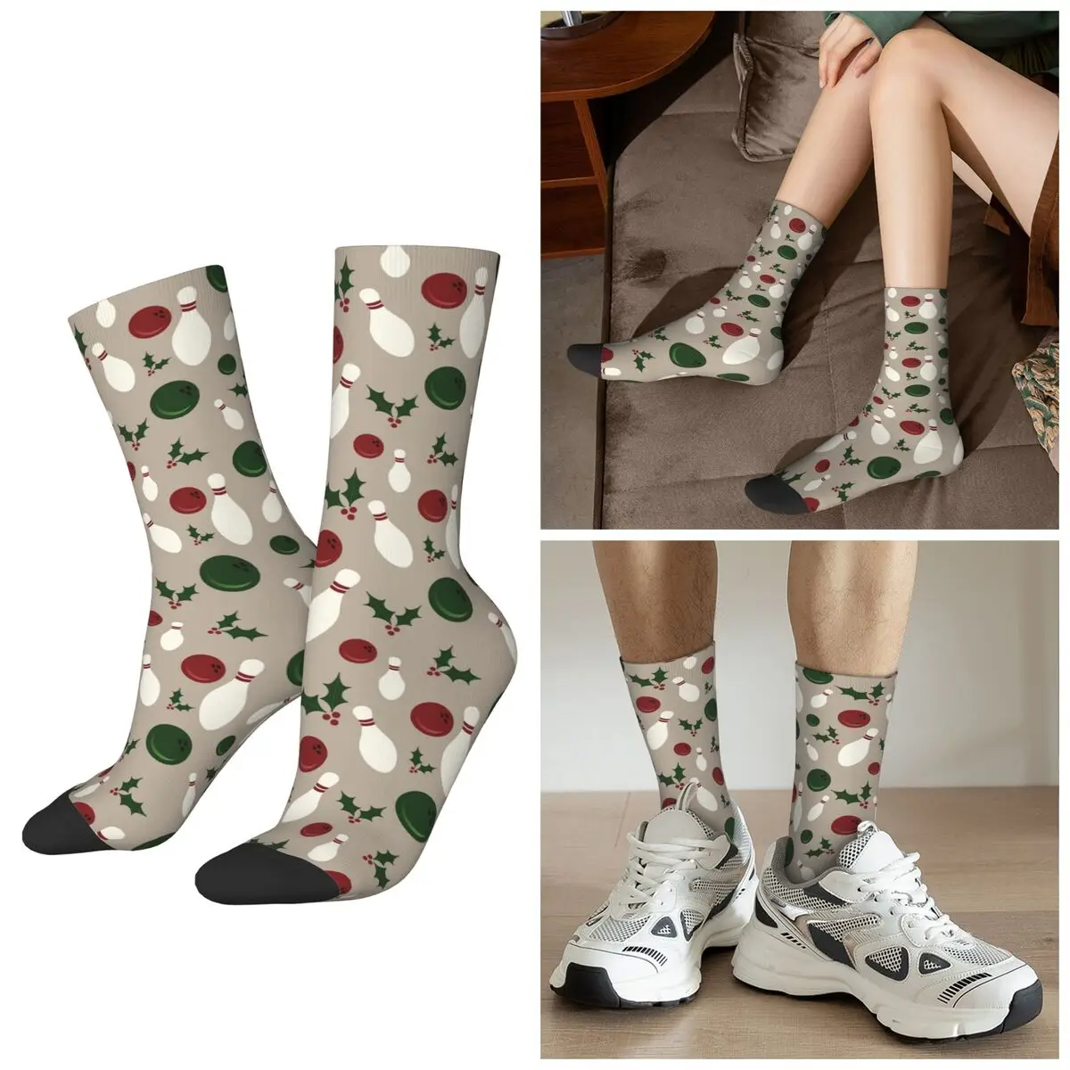 

Носки с мультяшным рисунком для всех сезонов, цветные носки с рисунком для боулинга, носки в стиле Харадзюку, повседневные носки для мужчин и женщин, подарки на День святого Валентина