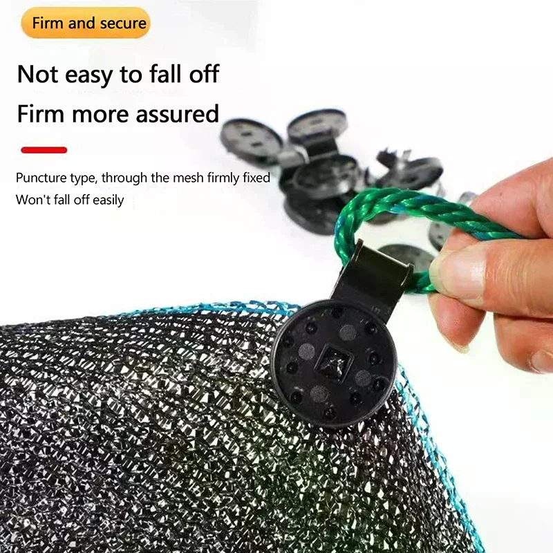 Shade Cloth Plastic Clips Sun Shade Net Clips Greenhouse Fabric Fixing Clamps Grommet Fence Netting Hook 100Pcs