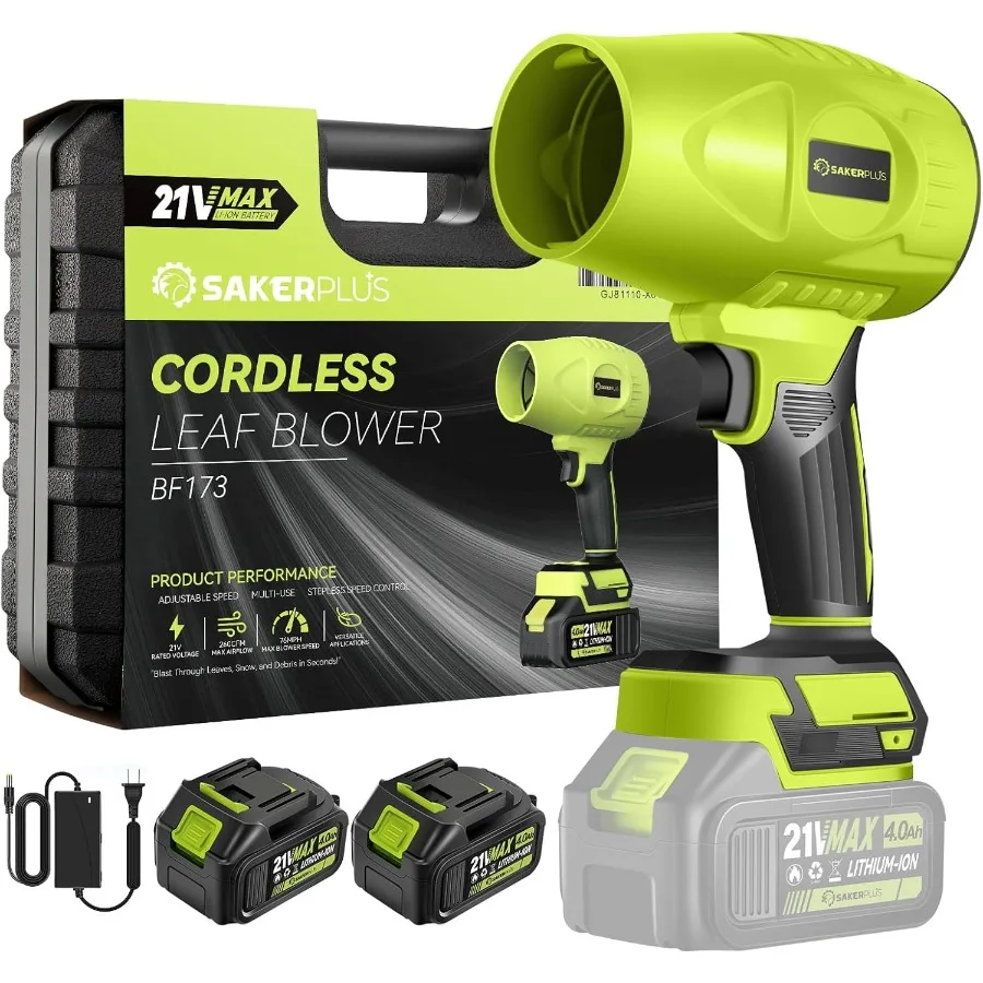 

Portable Dust Cleaner Blower Leaf Blower Cordless Handheld Blower Hand Blowers for Lawn Care Patio Cleaning 4.0Ah Battery Charg