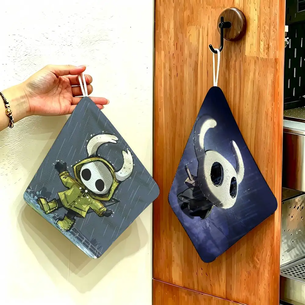 Anime H-HollowS K-KnightS Soft Polyester Cotton Towel, Hanging Kitchen Style Hand Wiping Cloth for Restaurant Home