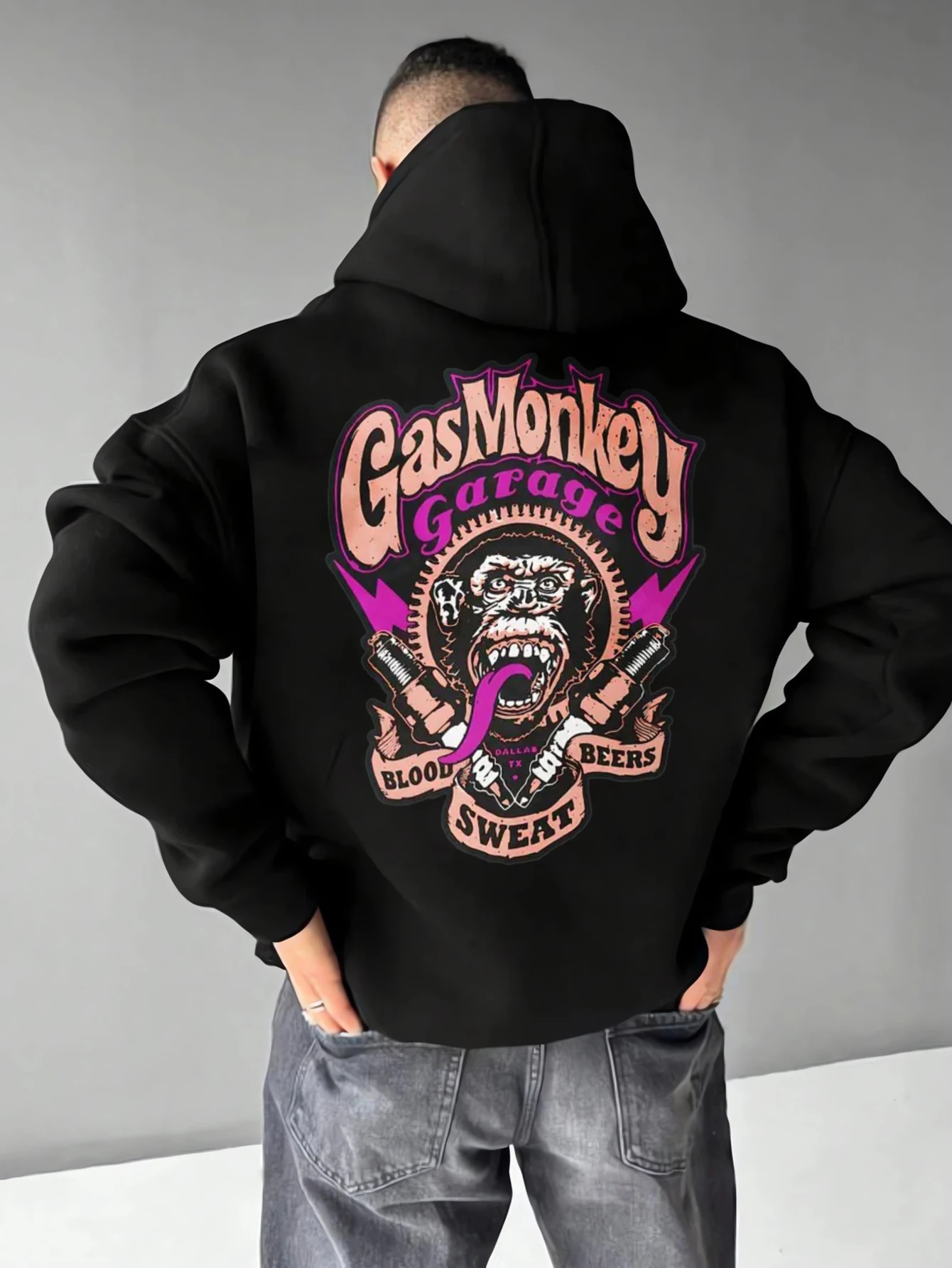 

Модная мужская толстовка CLOOCL на осень и зиму, с принтом Gas Monkey Garage, свободная толстовка для спорта и отдыха