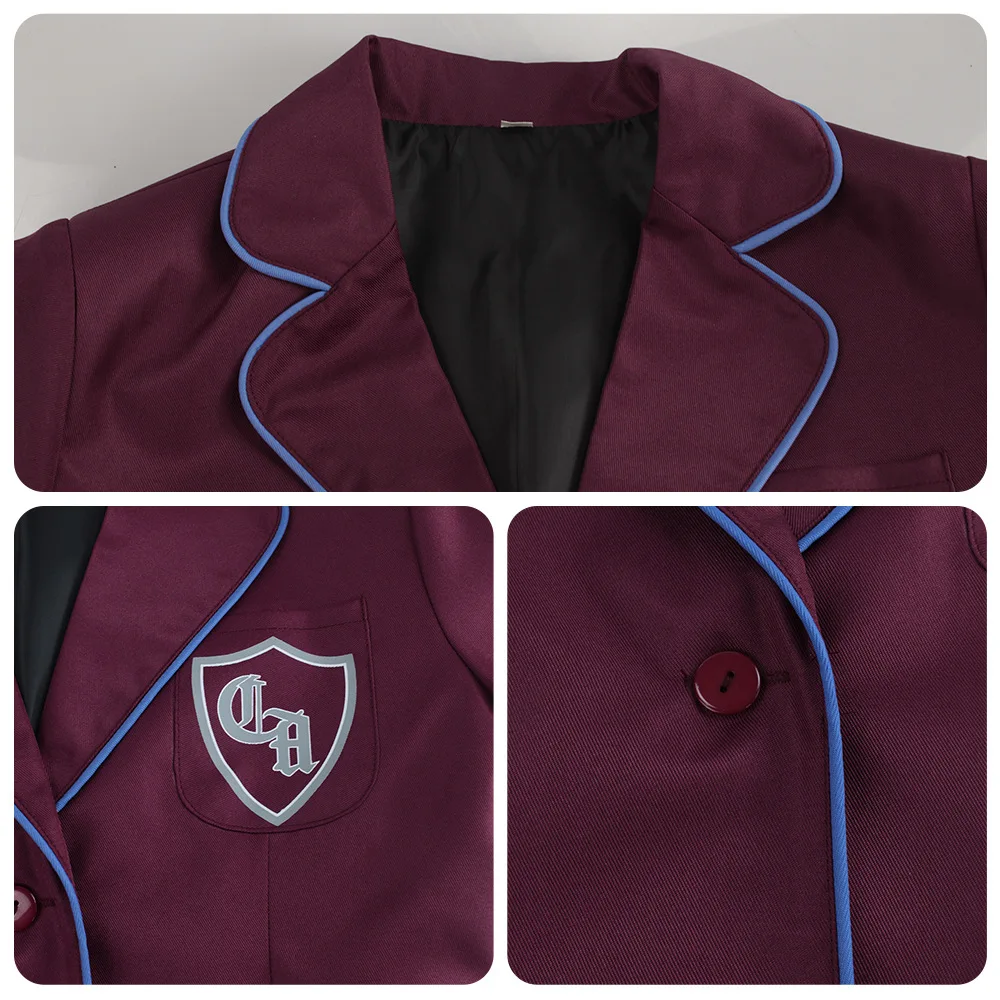 Matilda Gray School Uniform Cos Costume Musical Hortensia Child Costume Role Playing Cosplay Costumes image 6