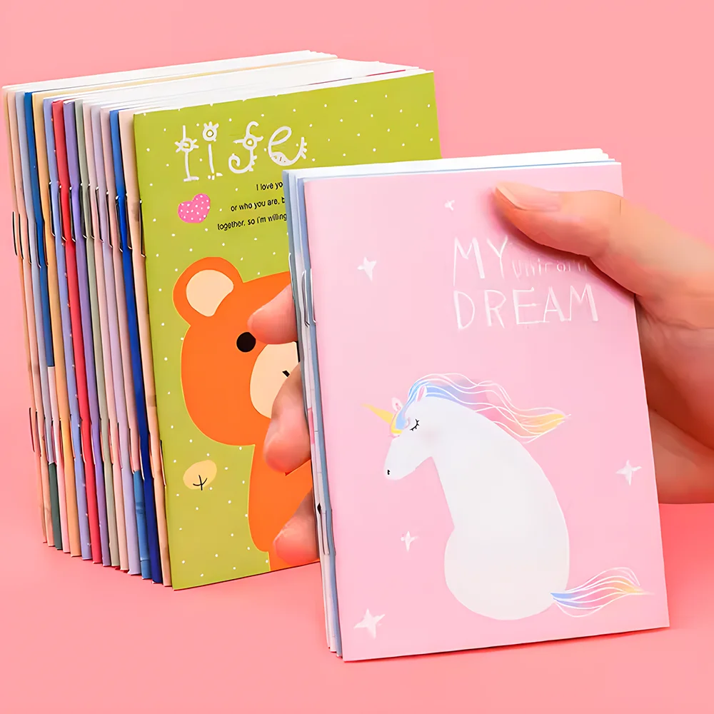 Imagem -02 - Pequeno Notepad Portátil para Crianças Cute Korean Notebooks a5 Mini Planners Agenda Diário Papelaria Diário Notepad Folheto do Prêmio 10 Conjuntos por Lote