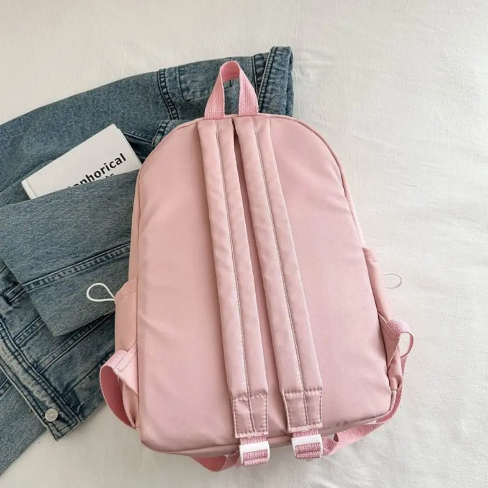 Zaino semplice in tinta unita, confezione piccola, tinta unita, stile coreano, borsa a tracolla per studenti, zaino casual, regalo