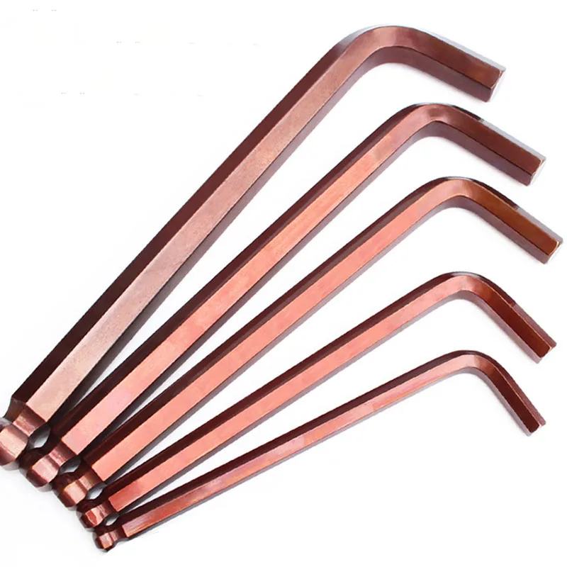 1PCS Jumbo Model Hex Wrench  L Type Fuchsia Rust Prevention Allen Key Wrench 19mm 17mm 14mm 12mm 10mm 8mm Heavy Duty Hand Tools