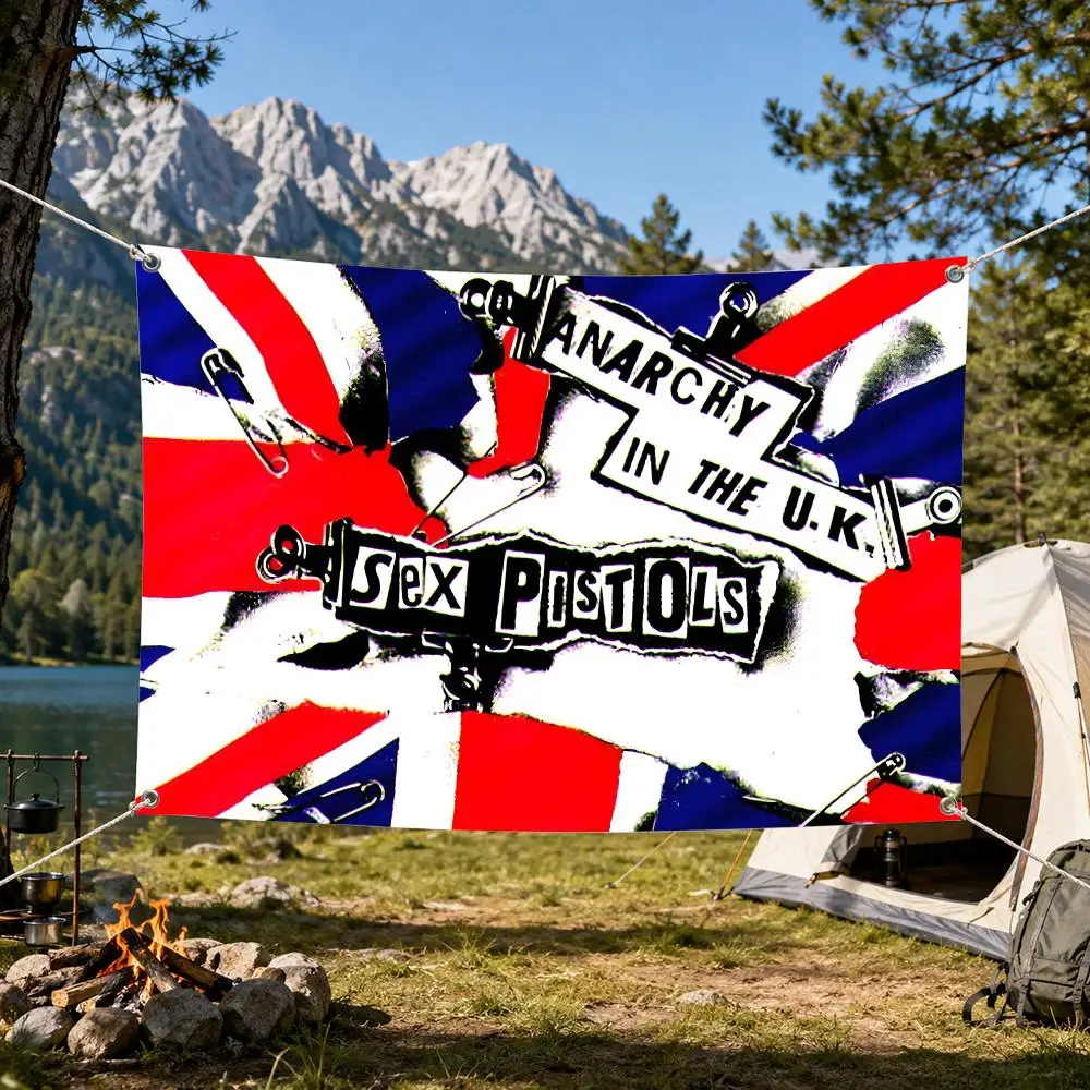Rock Music Flags Aesthetic Wall Tapestry Printed Wall Hanging Living Room Party Outdoor Decor