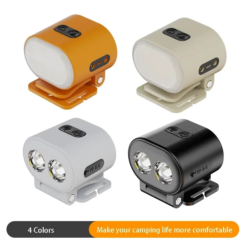 Multi-function Mini Camping Cap Lamp  Light LED Headlamp Induction Headlight USB Rechargable Smart Cap Clip Wrist Light
