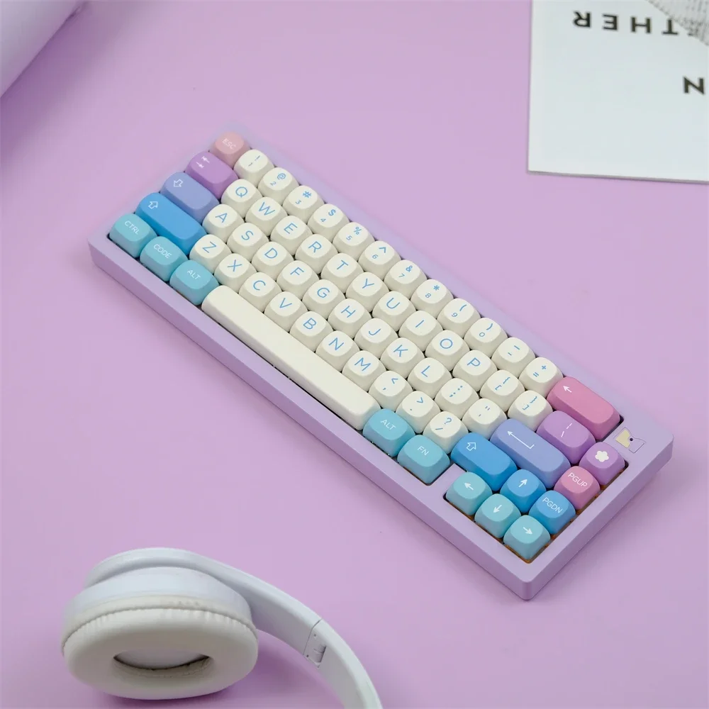 KBCaps PBT المواد 129 مفتاح الجنية MOA الشخصي صبغ التسامي Keycap يناسب MX التبديل 61/64/68/75/86/98/104 لوحة المفاتيح الميكانيكية