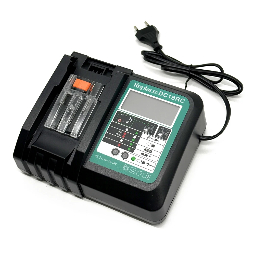 Replacement for Makita 14.4V - 18V Fast Battery Charger DC18RC for Makita Li-ion Battery BL1860 BL1850 3.0 A with LED Display