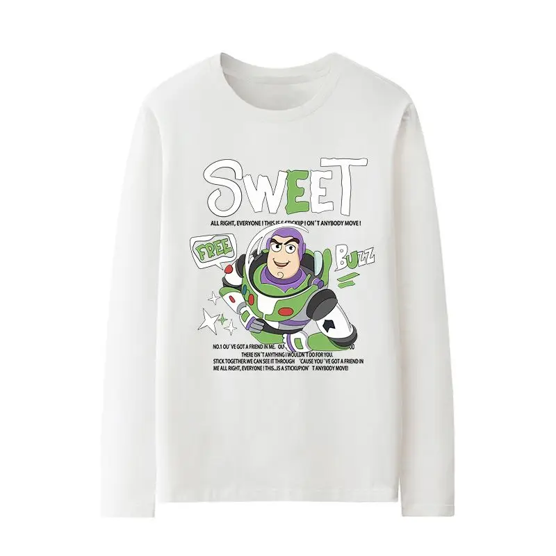 

zara 2026 woman Disney combhasaki Toy Story Long Sleeve Tee Couple Matching Fall Print Cartoon Trendy Casual Tops одежда y2k