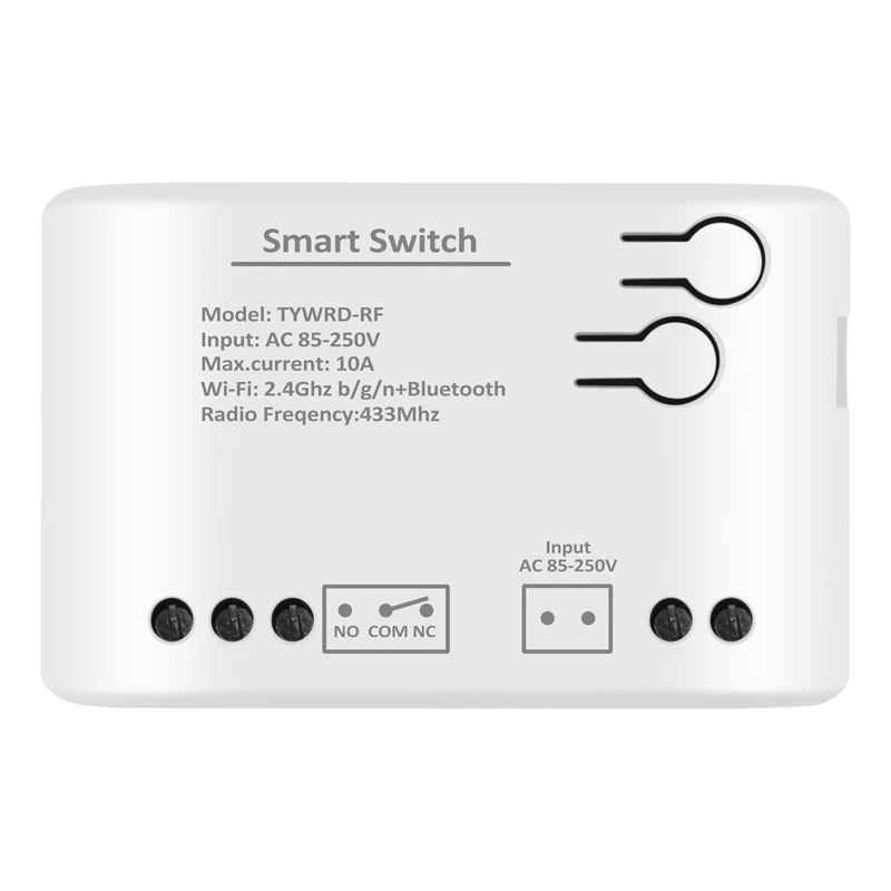 

1CH RF Smart Switch AC85-250V WIFI Tuya Remote Control 433 Light Switch 10A Rele Relay Self-Locking Interlock Inching