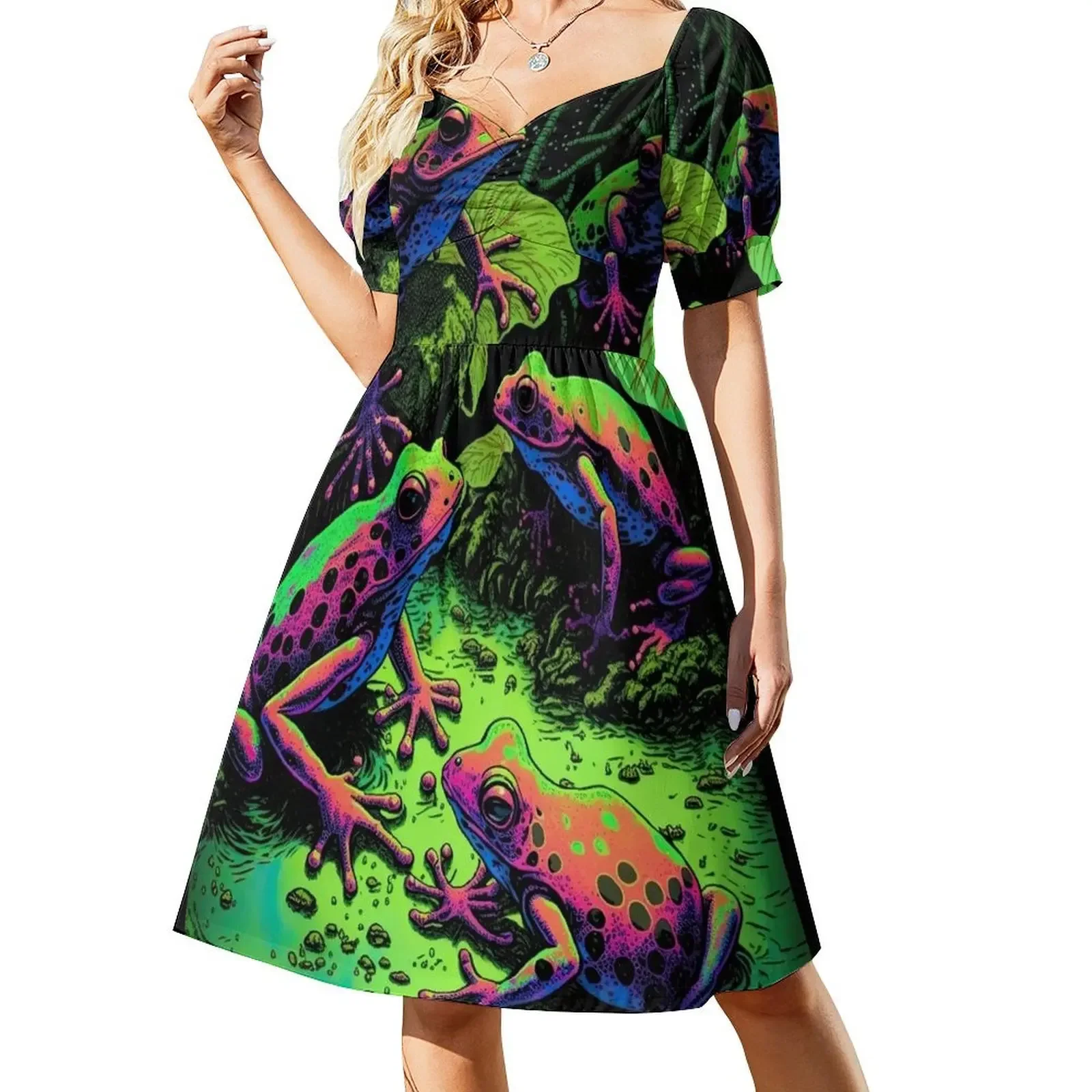 

Poison Dart Frogs Sleeveless Dress luxury dress womens clothing evening dresses women beach dress