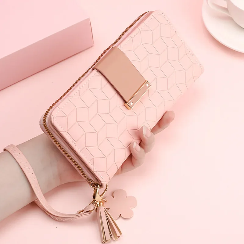 Fashion Women's Wallet Long Women Coin Purse Wallets for Woman 2023 Card Holder Ladies Zipper Wristlet Phone Female Clutch Bag