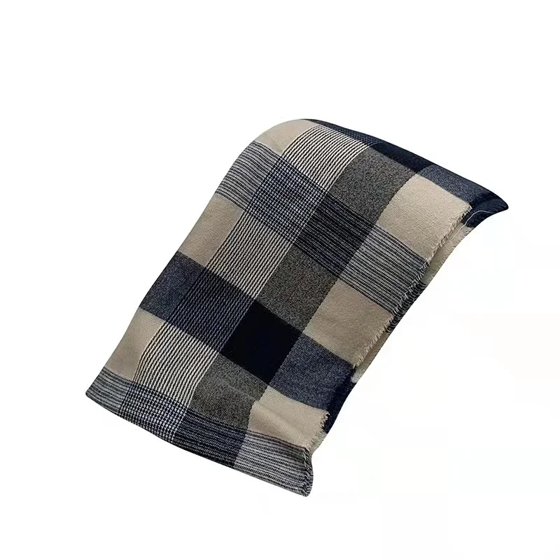 2022 Plaid Winter Scarf Women Luxury Warm Foulard Solid Scarves Fashion Casual Scarfs Cashmere