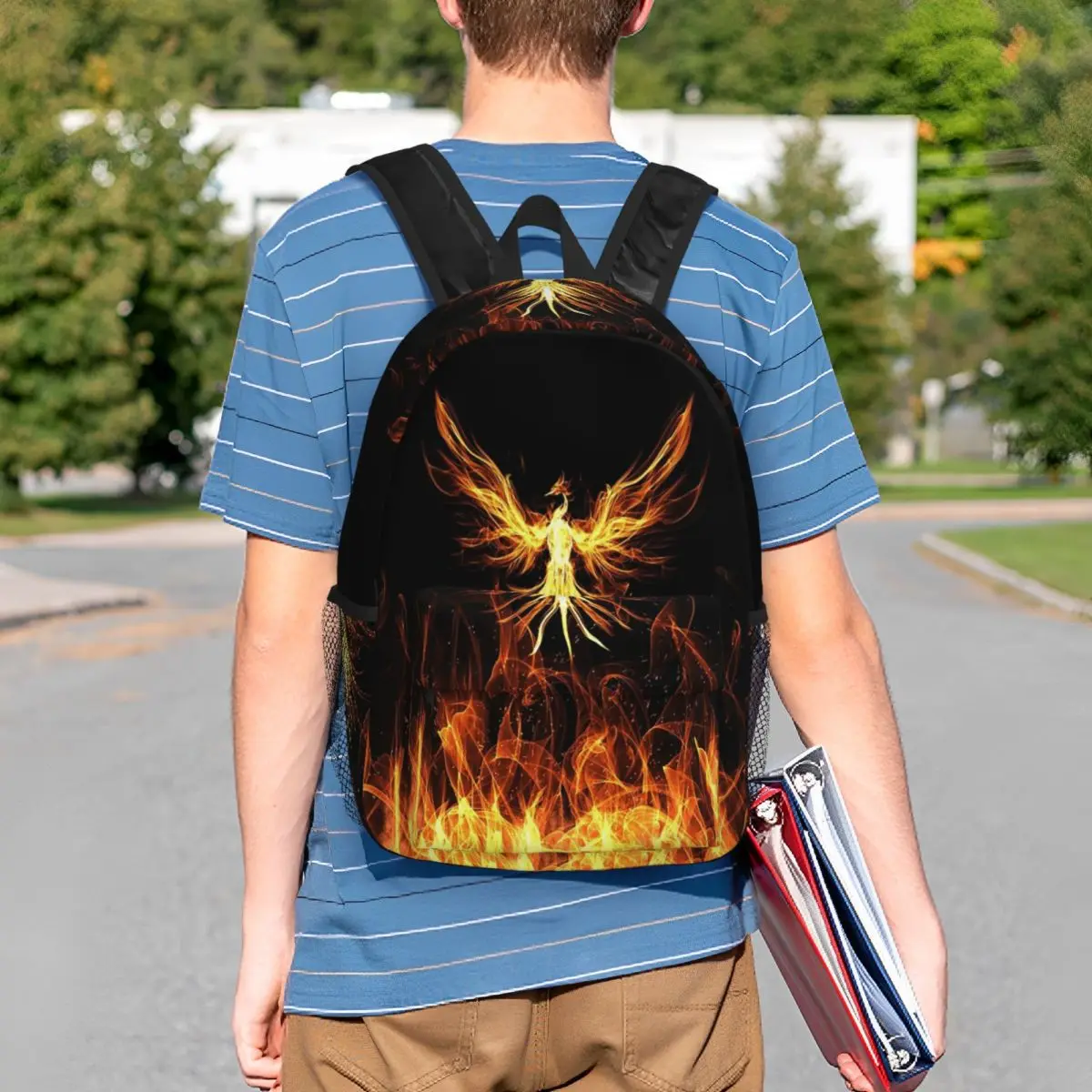 Phoenix Mythical Bird Backpack Student BookBag Men Women School Bag Computer Shoulder Bags