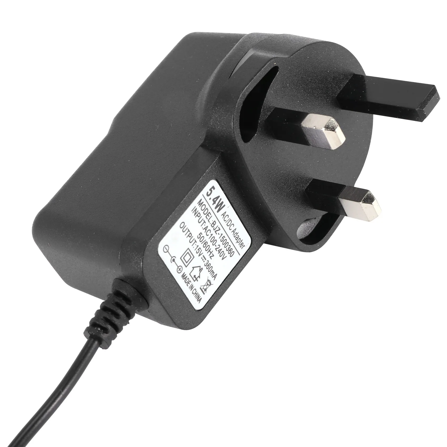 A62T Shaver Power Adapter for Shavers EU Plug Black ABS Electric Shaver Adapter