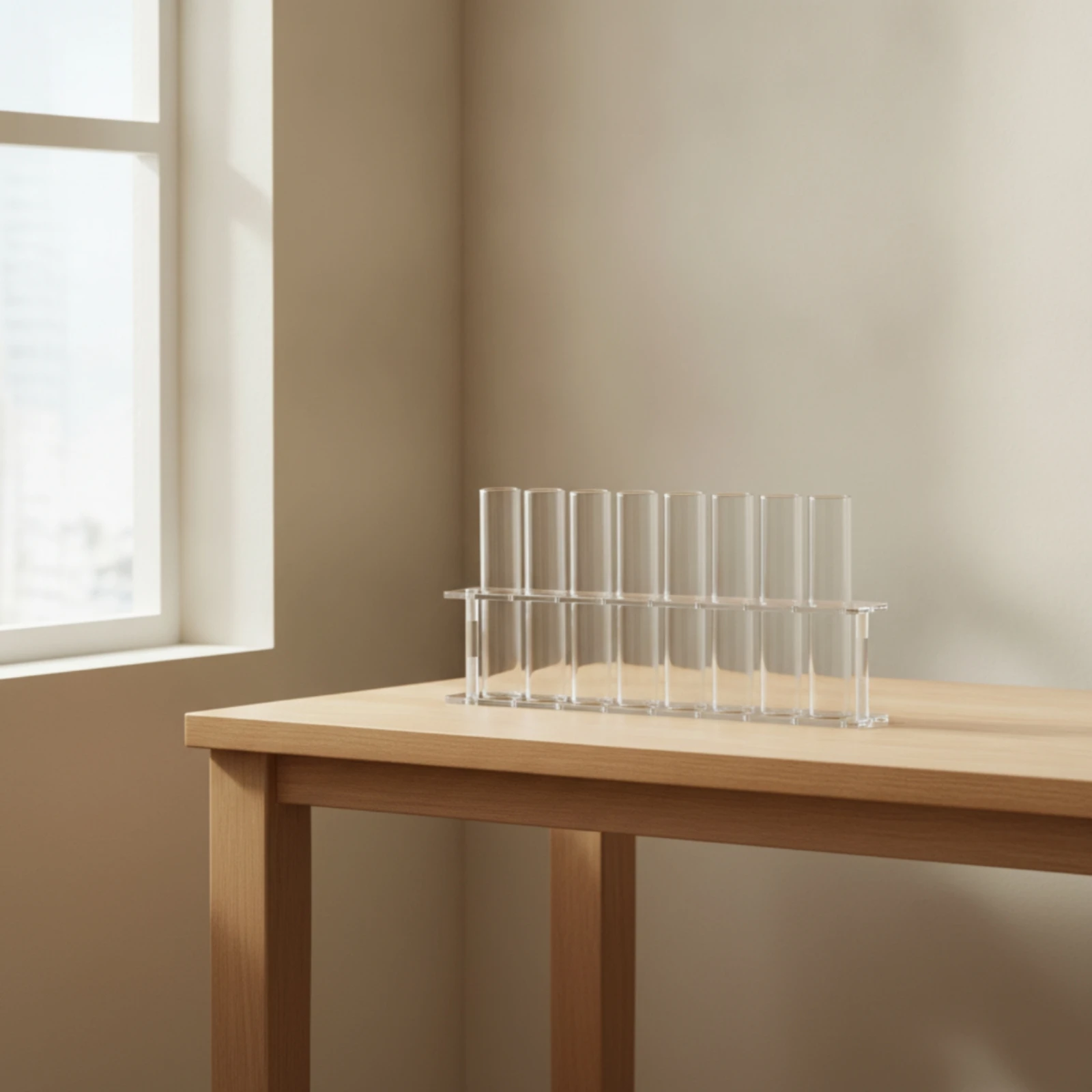 6 Pieces Test Tube Vase Set Space-Saving Glass Tube Flower Holder Single Stalk Flower Vase Versatile Hydroponic Cutting Holder