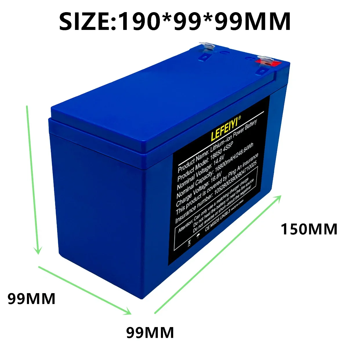 La más nueva batería de 20000mAh, 16,8Ah 4S5P, adecuada para equipos de 14,8 V 16,8 V, inversor de iones de litio de alta potencia, Solar para coche turístico