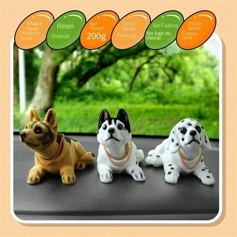 Car decoration shaking head figure cute cartoon cute pet car doll shaking head dog interior decoration car supplies