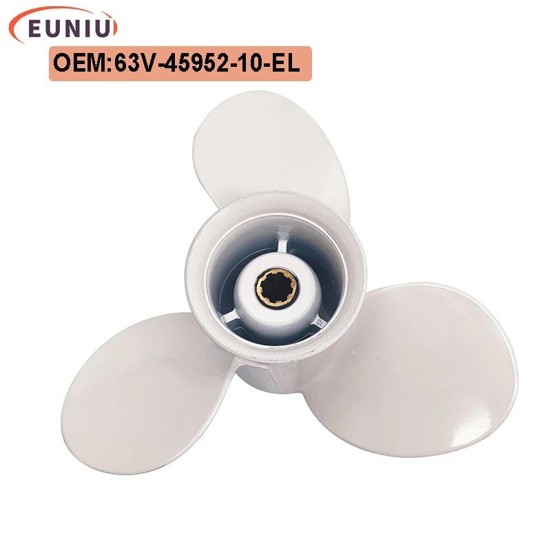 

Outboard Propeller For YMH 9.9hp 15hp 9 1/4 *10 Boat Aluminum Alloy Screw 3 Blade 8 Spline Marine Engine Part 63V-45952-10-EL