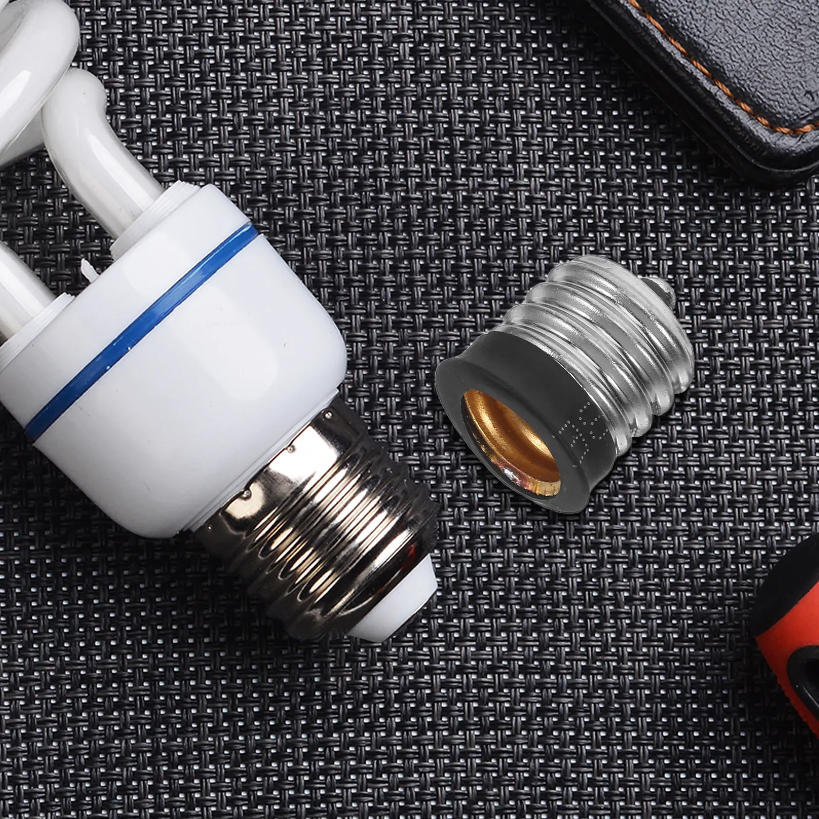5Pcs E17 Socket Reducer to E12 Candelabra Adapter Energy Efficient Heat Dissipation Smooth Installation Fan Light Fixture
