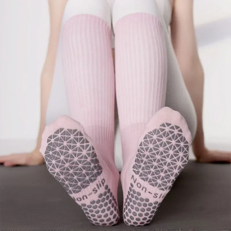 

Yoga Socks Anti-slip Stockings Ballet Pilates Socks Women Female Ladies Cotton Indoor Floor Dance Sports Socks Professional Pink