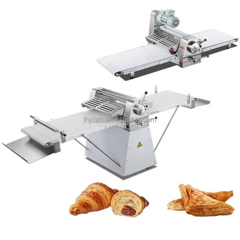 Dough Sheeter With Rolling Pins Automatic Dough Press Machine  Dough Flat Sheeter Machine  Full SS Tabletop