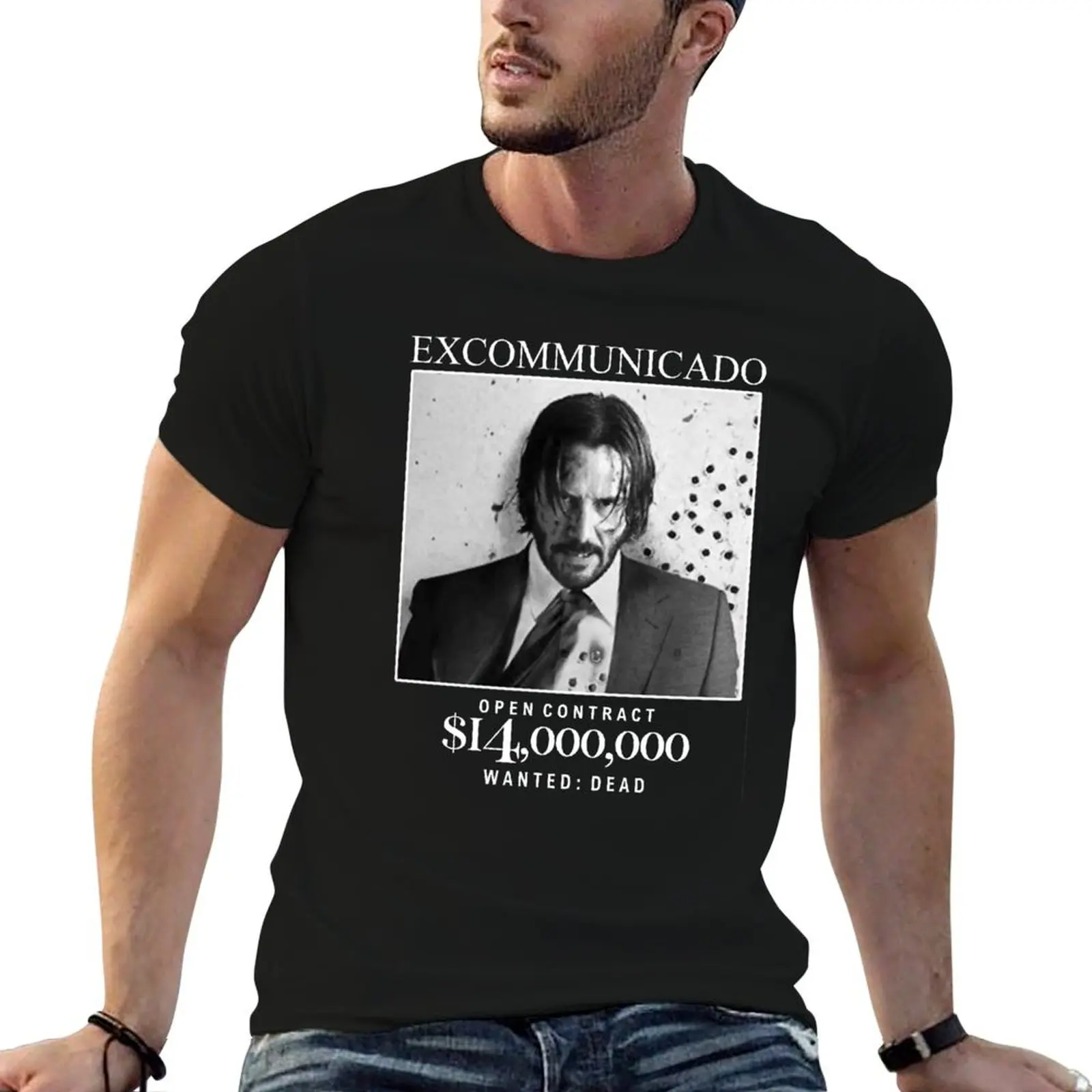 John Wick Baba Yaga Excommunicado Open Contract 14 T-Shirt Art Pattern Printed Casual Top