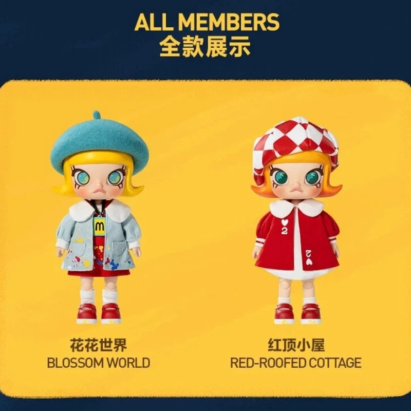 

POPMART MOLLY 20th Anniversary Series 1/8 Mobile Doll Handmade Blind Box Interesting fashion Collectibles Trendy toy Art Pieces