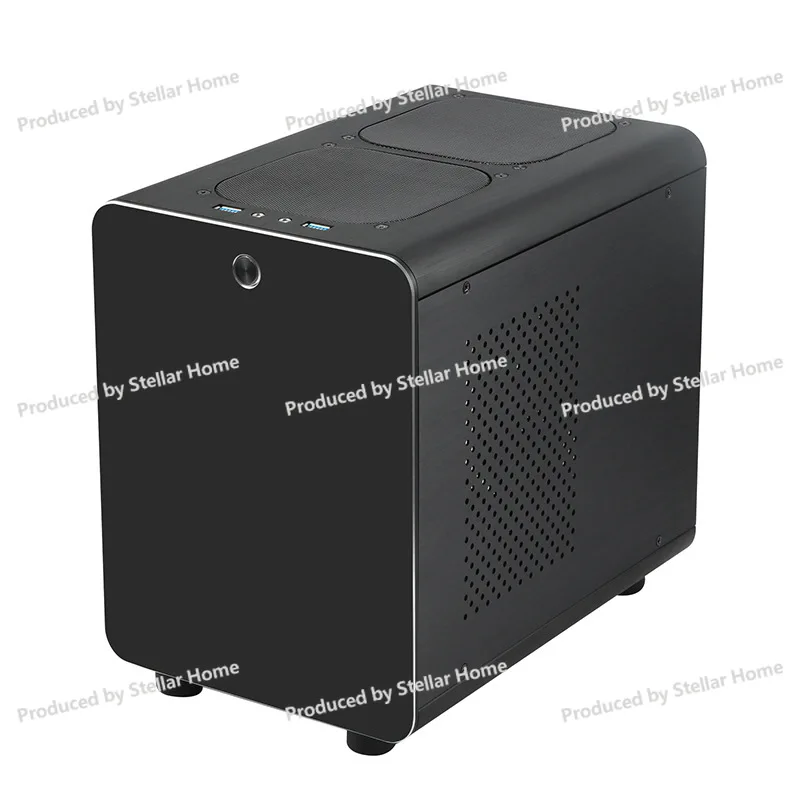 

Для SKTC/Star Kaitian Q1 красочный полностью алюминиевый сплав с водяным охлаждением ITX мини-настольный компьютер маленький корпус