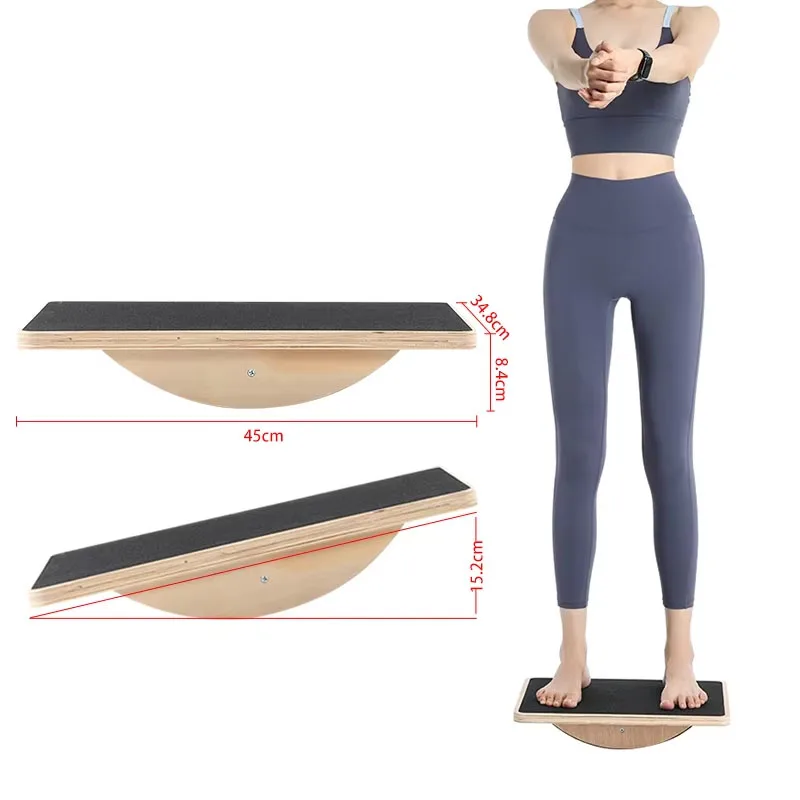 Adjustable 3-Level Steel Calf Stretcher Logo Multipurpose Slant Wooden Balance Board for Fitness