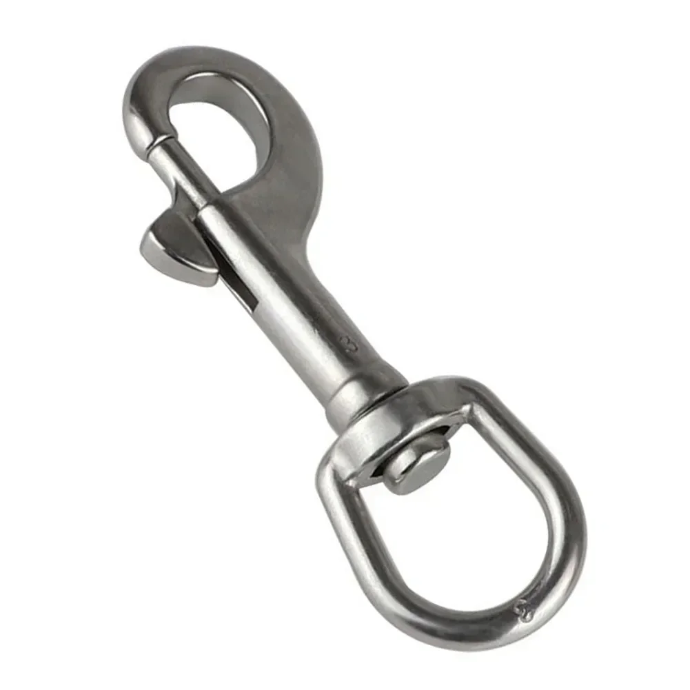Perno giratorio de acero inoxidable para buceo, gancho de resorte a presión para equipo de esnórquel para mascotas, de plata 316, 1 piezas