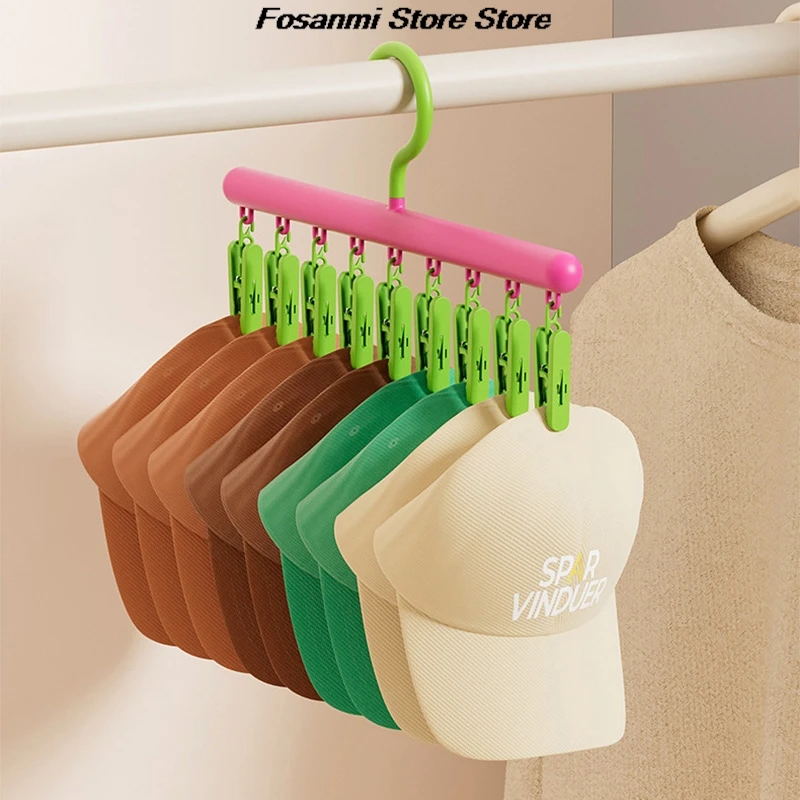 One-Line Type Clothes Hanger With Clips Non-Slip Plastic For Underwear Socks Home Use Space Saving No Trace Hanger Storage
